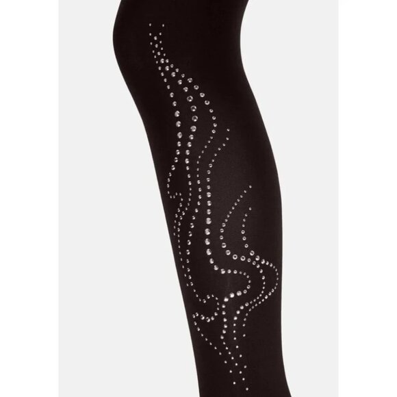 NWT Wolford Minerva Tights 66 Den! With 500 Studs Size S - Picture 1 of 4